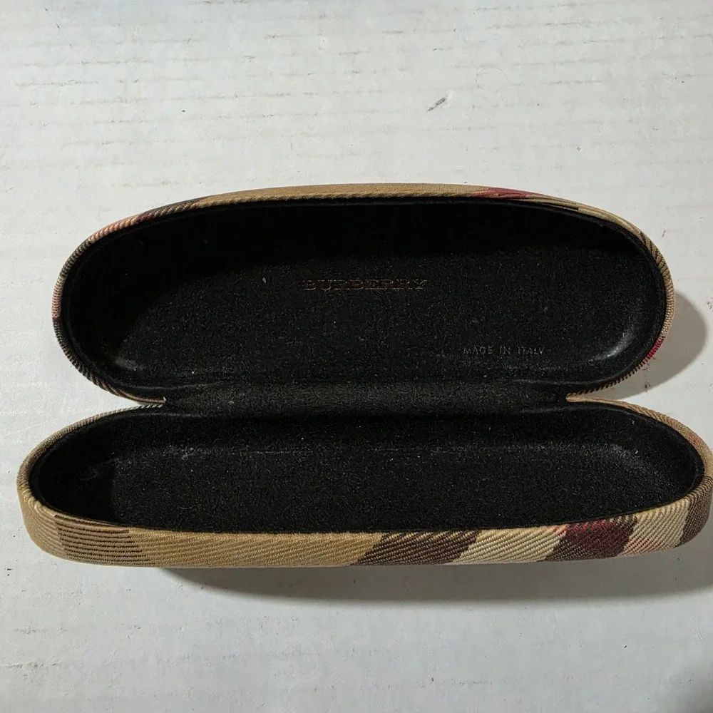 Burberry Eyewear Case Set Black Pebbled & Nova Check Hardshell 2 Pieces